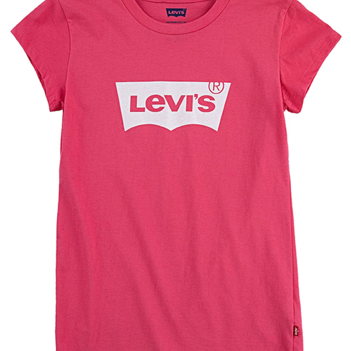 LEVIS - Polera Niña Batwing Manga Corta Rosada Levis
