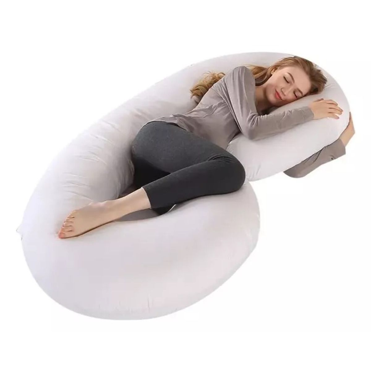 GENERICO - Cojín Almohada Maternal Blanca + Funda Extra Suave ALLINX