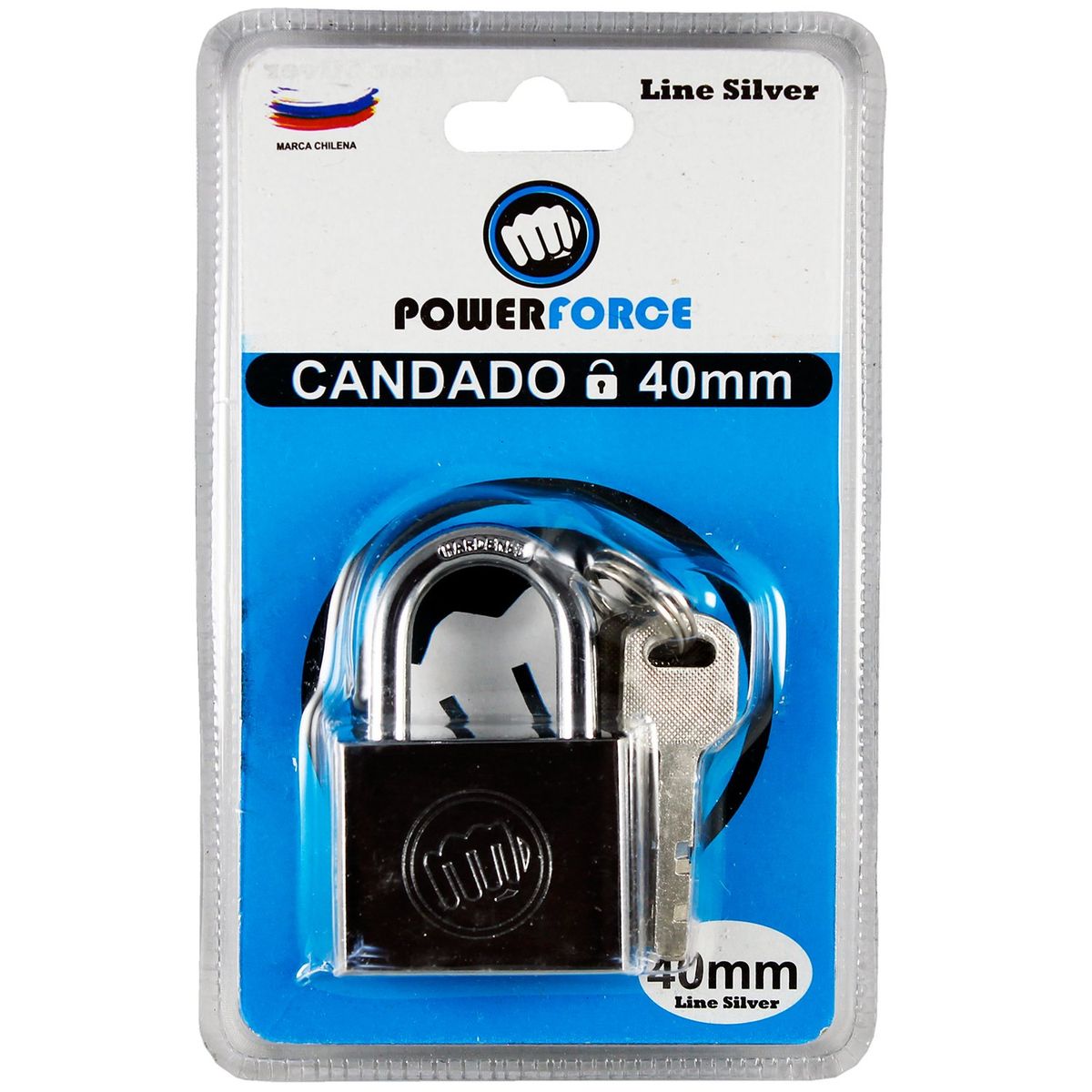 POWER FORCE - Candado de 40mm Cuerpo de acero