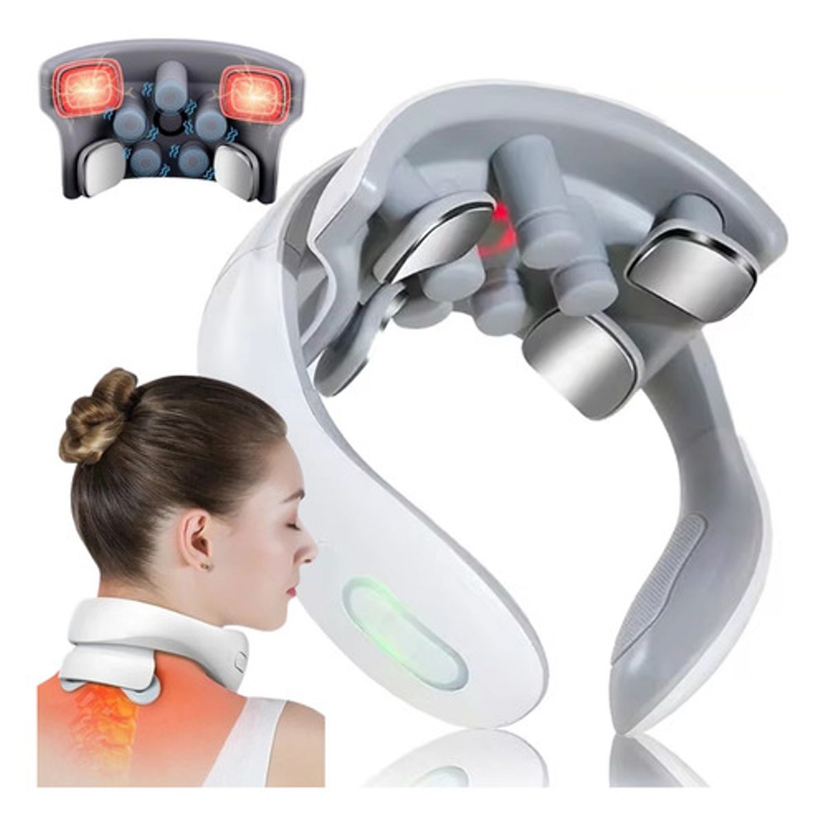 GENERICO - Masajeador 4 Electrodos Estimulador Cervical Cuello Espalda