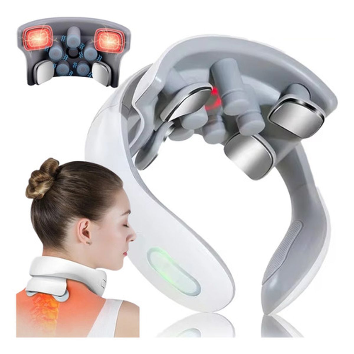 GENERICO - Masajeador 4 Electrodos Estimulador Cervical Cuello Espalda