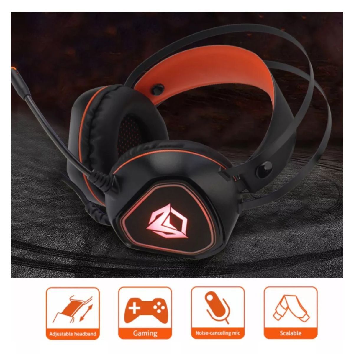 MEETION - Audifonos Con Cable Gamer Reduccion de Ruido Para Consolas Xbox Ps5