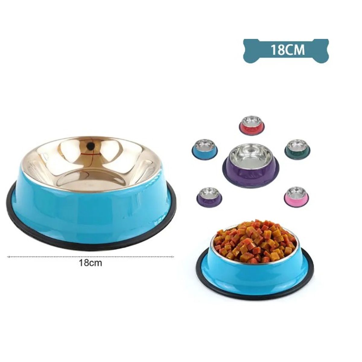 GENERICO - Cuenco Metálico Color Aleatorio 18Cm