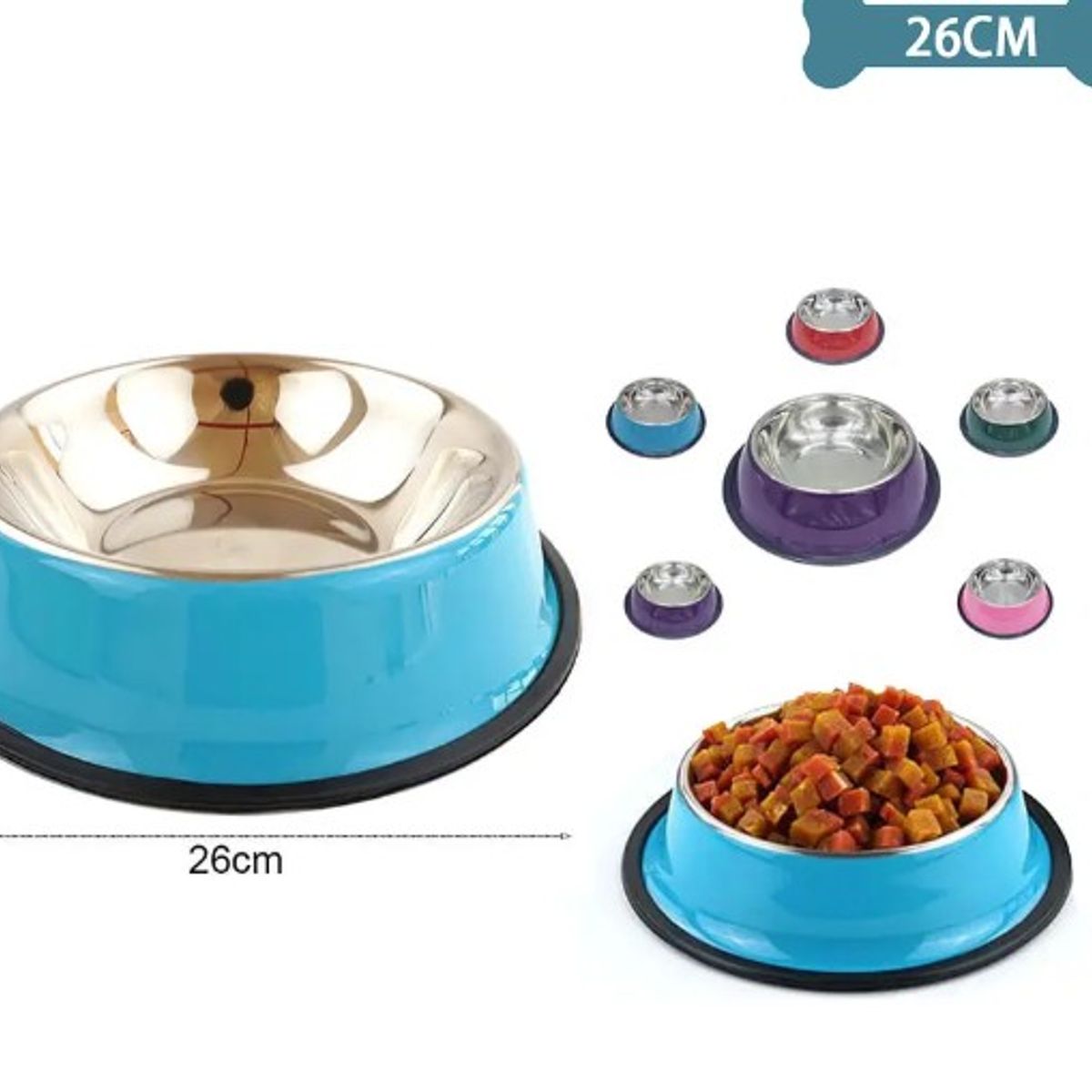 GENERICO - Cuenco Metálico Color Aleatorio 26Cm