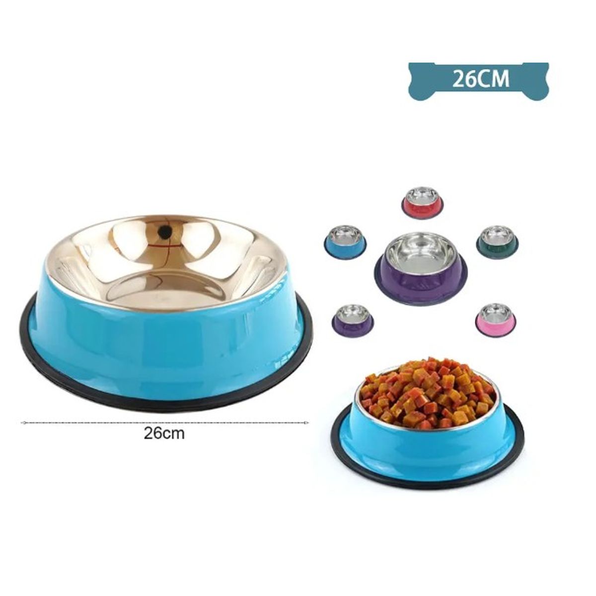 GENERICO - Cuenco Metálico Color Aleatorio 26Cm