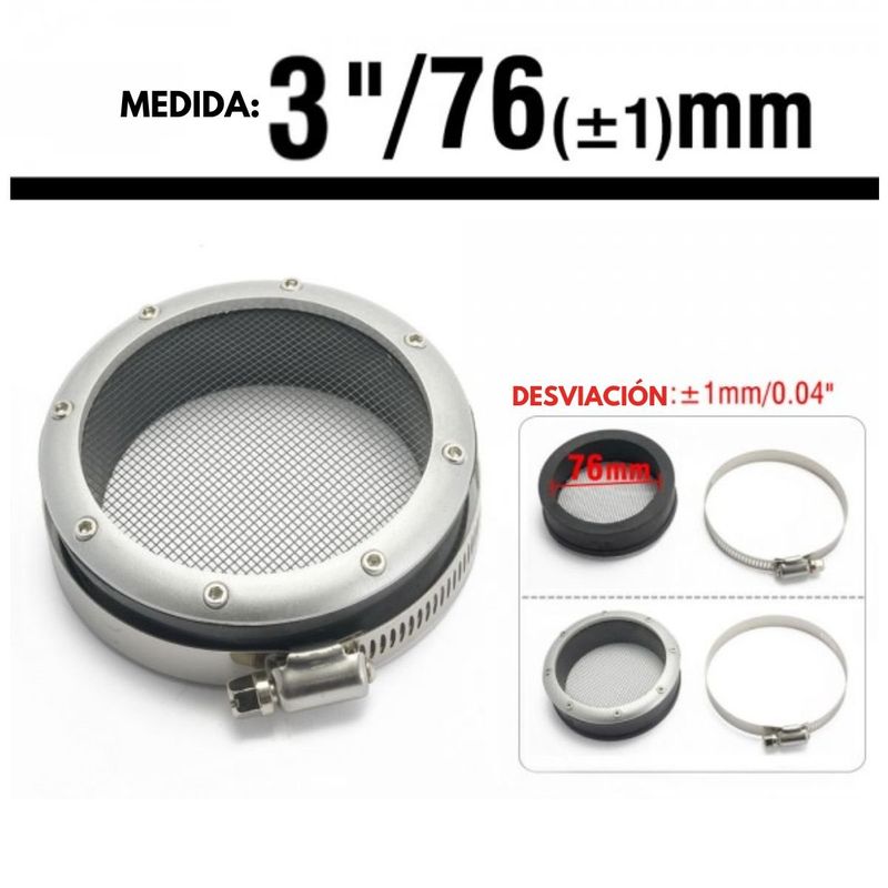 GENERICO - Filtro de Malla Inducción Turbo 3 Pulgadas