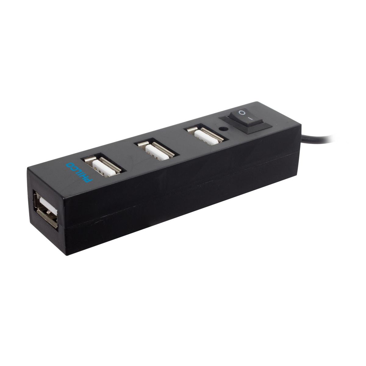 PHILCO - HUB USB 20 4 PUERTOS NEGRO