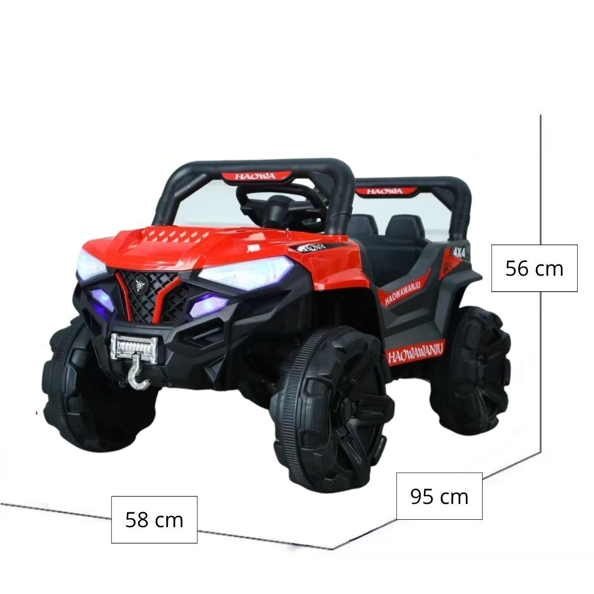 AUCKLAND OUTDOOR - Auto Electrico Jeep Infantil A Batería Con Control 1688 Rojo