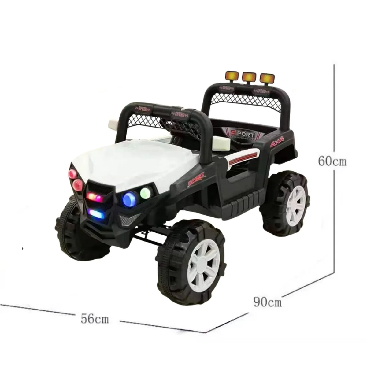 AUCKLAND OUTDOOR - Auto Electrico Infantil Jeep Batería Con Control 2069 Blanco