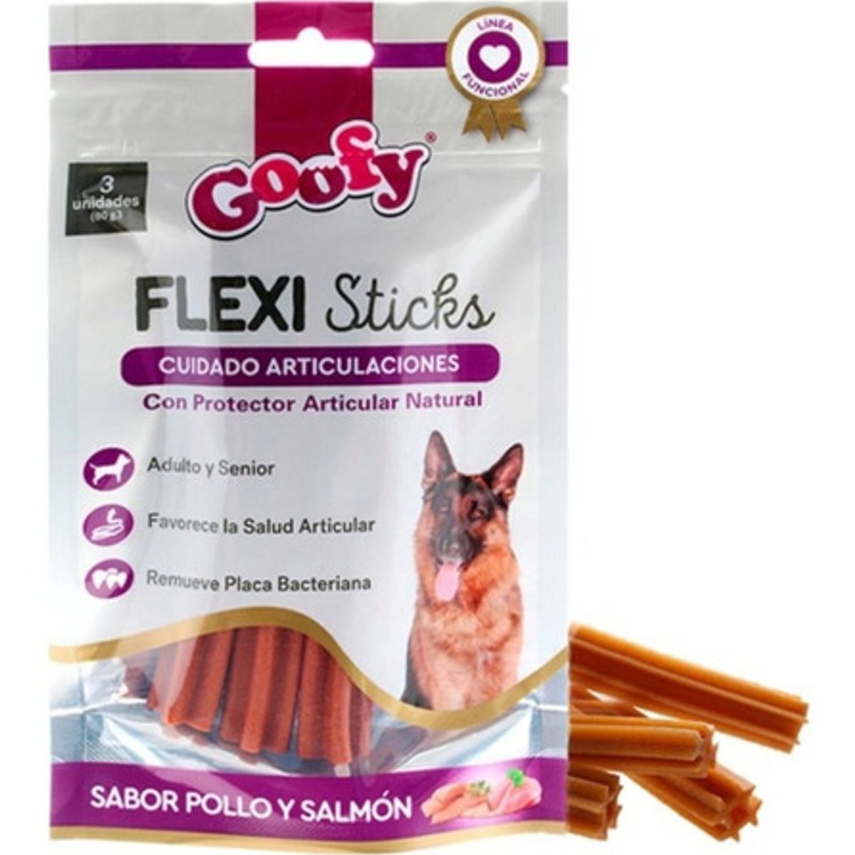 GENERICO - Snack Perro Goofy Flexi Stick cuidado articular 60Gr