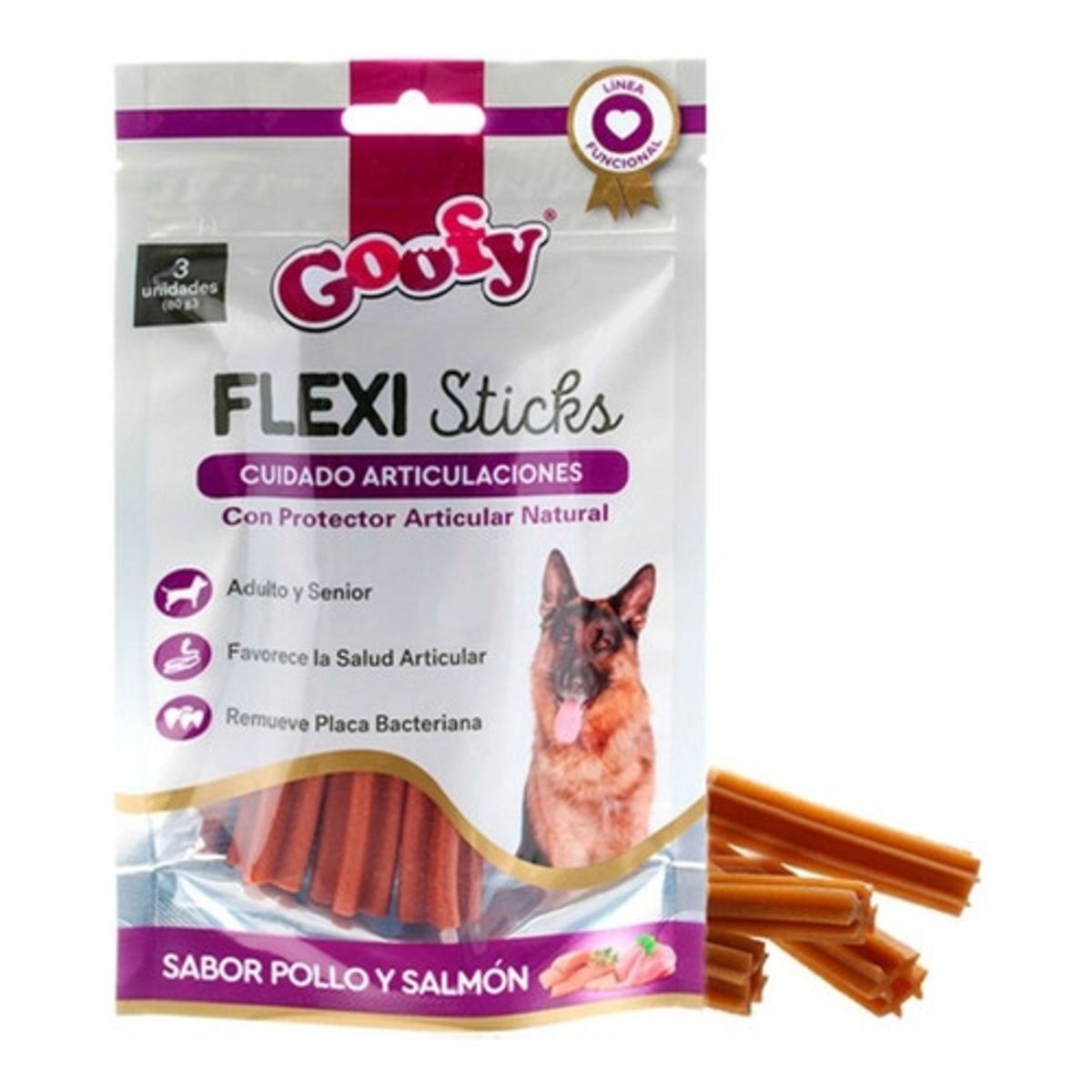 GENERICO - Snack Perro Goofy Flexi Stick cuidado articular 60Gr