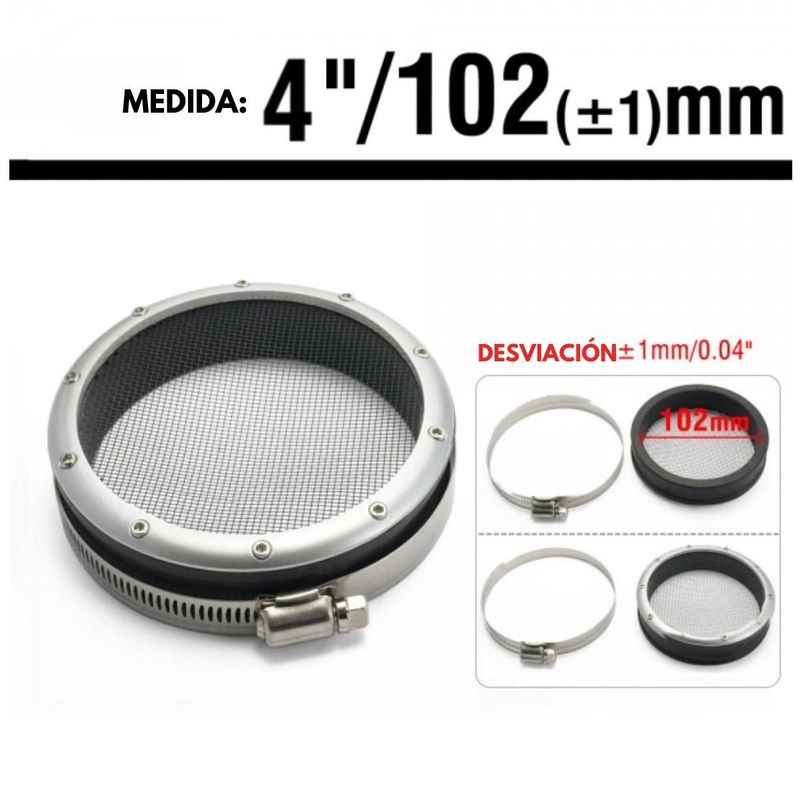 GENERICO - Filtro de Malla Inducción Turbo 4 Pulgadas