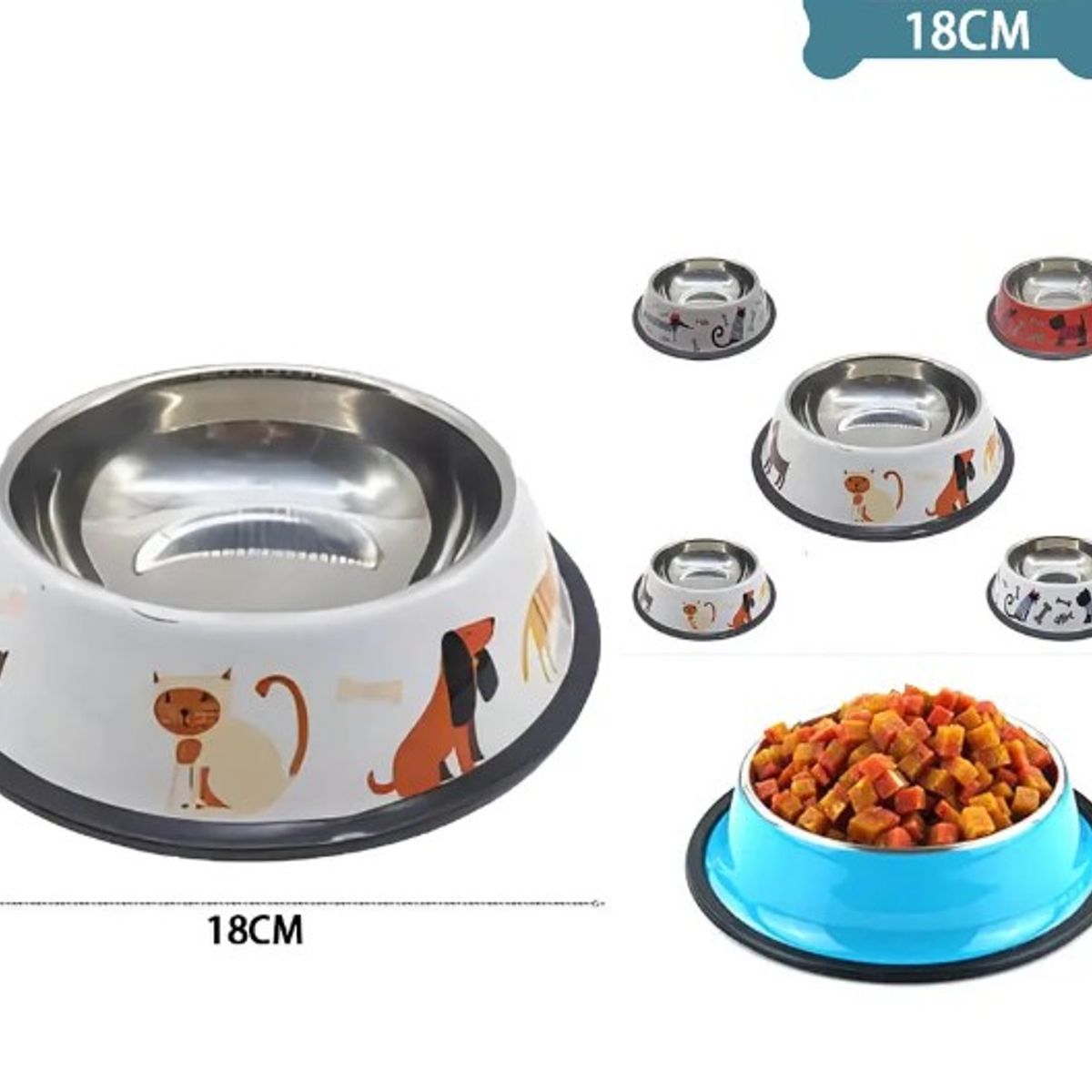 GENERICO - Cuenco Metálico Color Aleatorio 18Cm