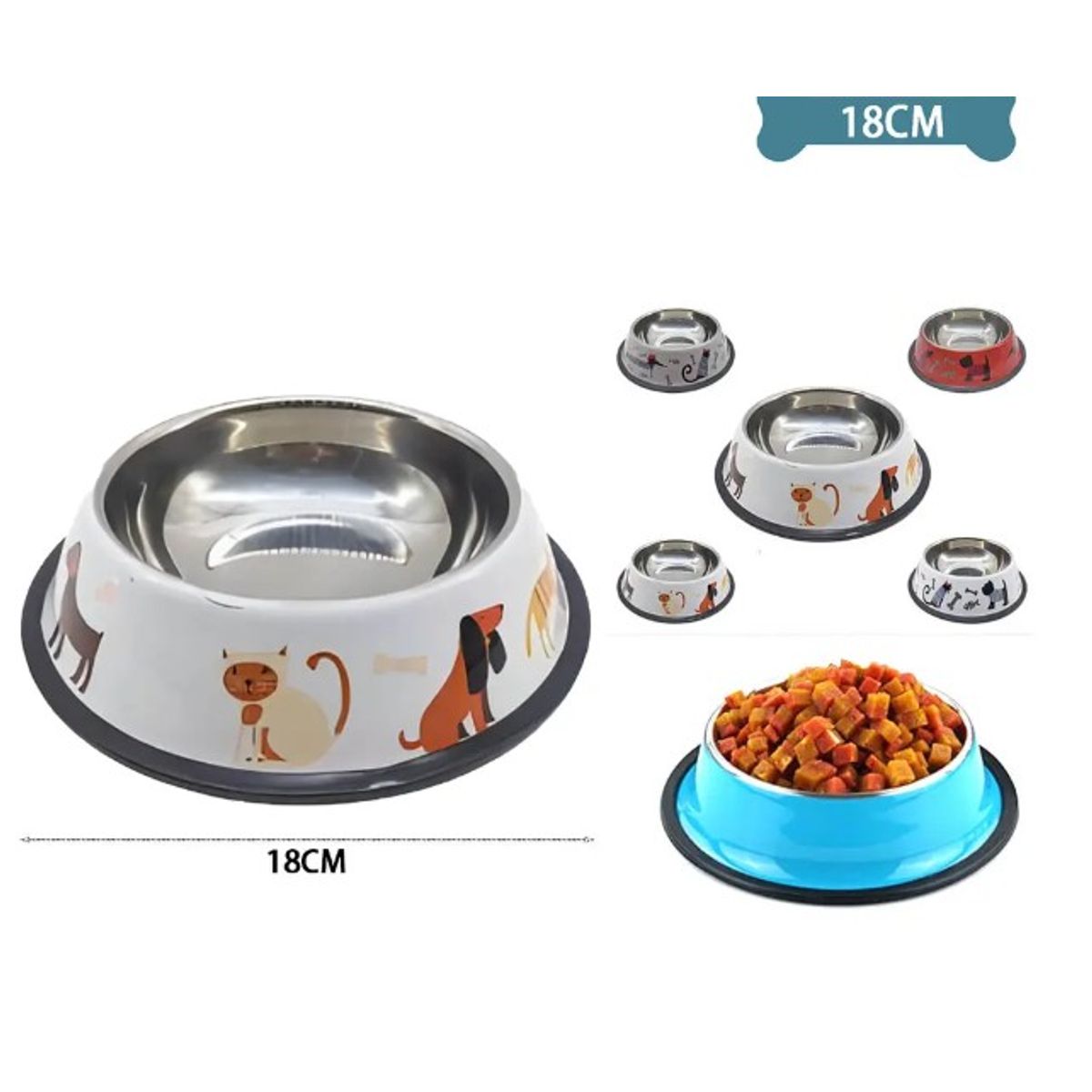 GENERICO - Cuenco Metálico Color Aleatorio 18Cm