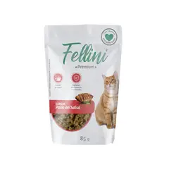 GENERICO - FELLINI SNACK HUMEDO PARA GATOS POLLO EN SALSA 85G