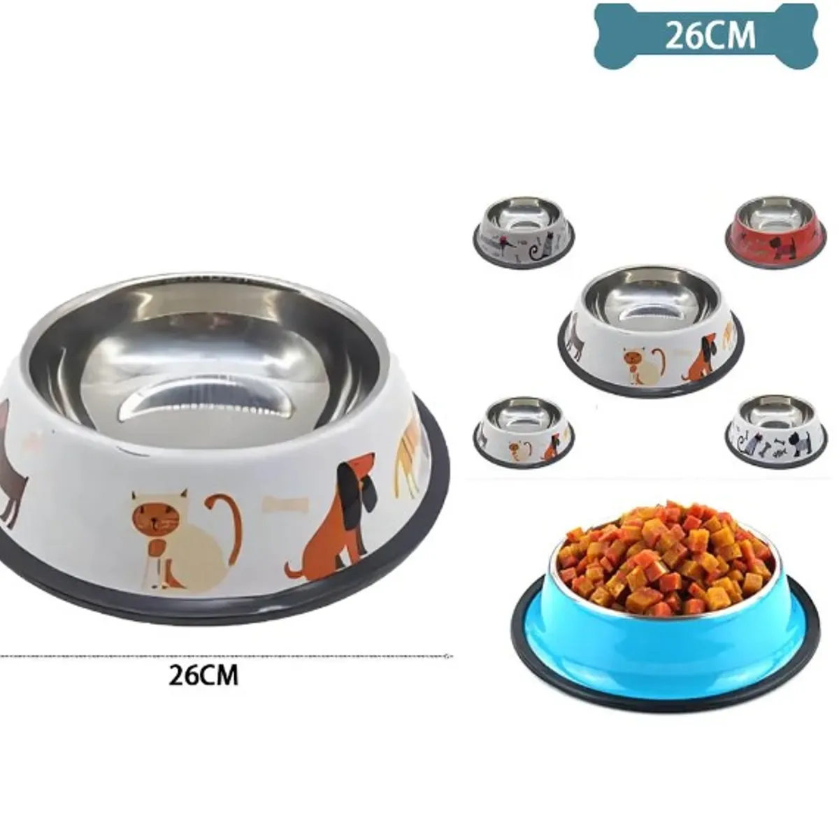 GENERICO - Cuenco Metálico Color Aleatorio 26Cm