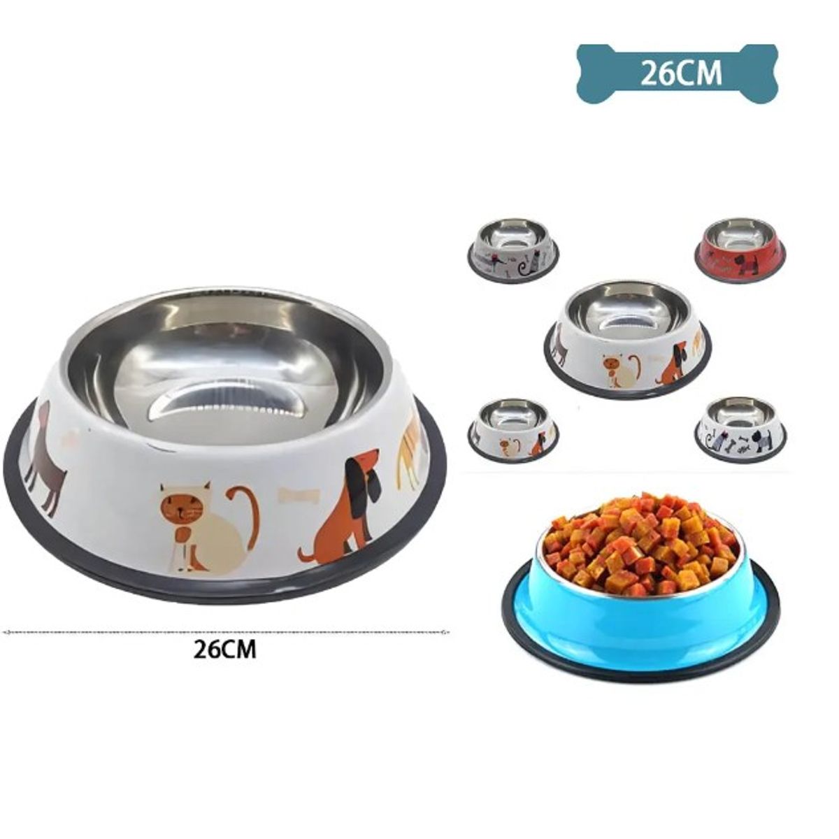 GENERICO - Cuenco Metálico Color Aleatorio 26Cm