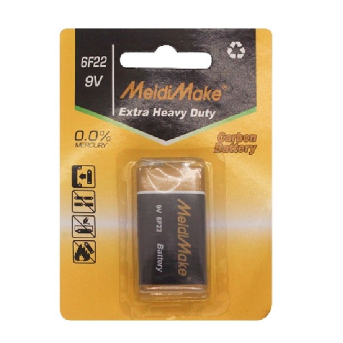 GENERICO - Batería 9V Gran Capacidad Batería cuadrada 9 v Pila 9v Extra Duración