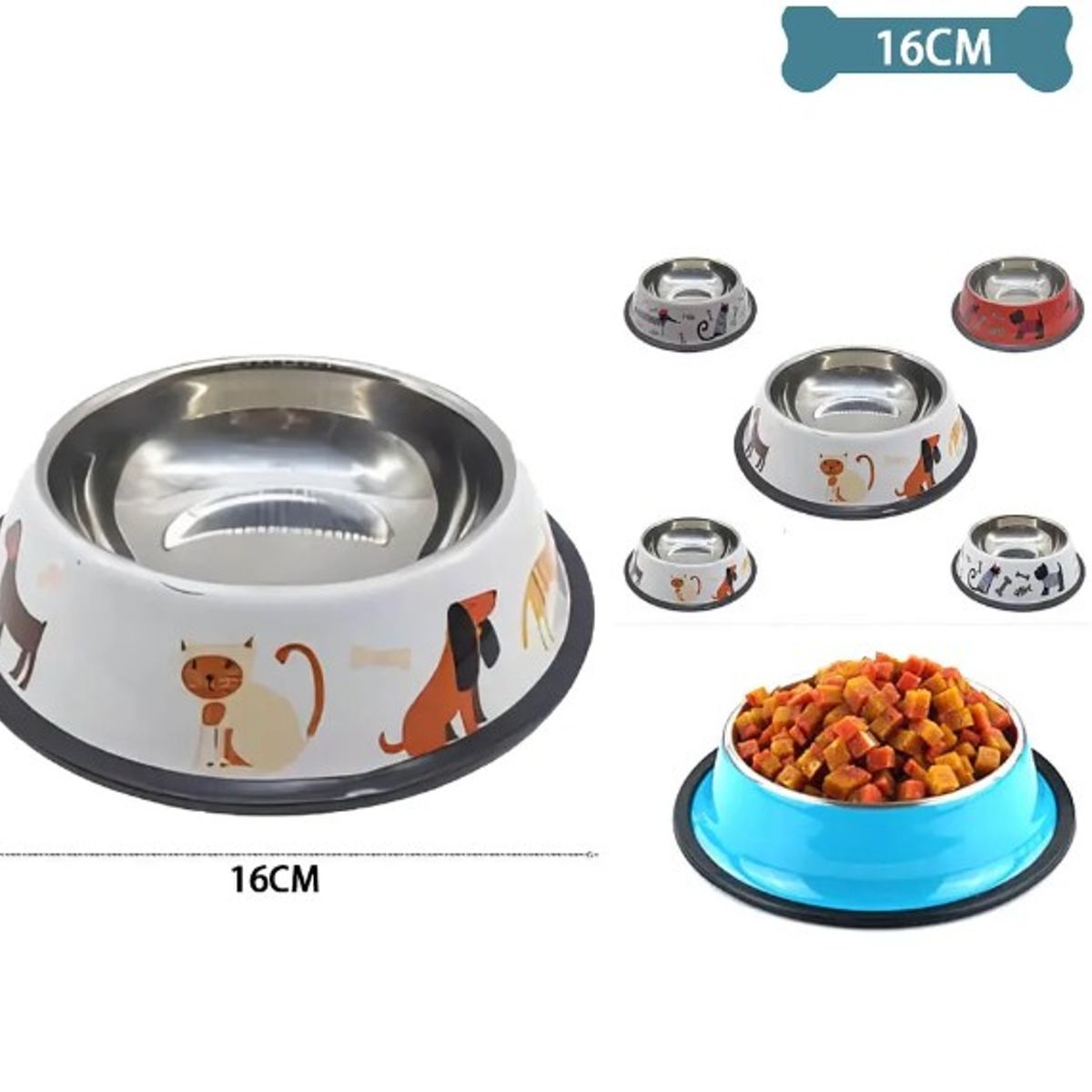 GENERICO - Cuenco Metálico Color Aleatorio 16Cm