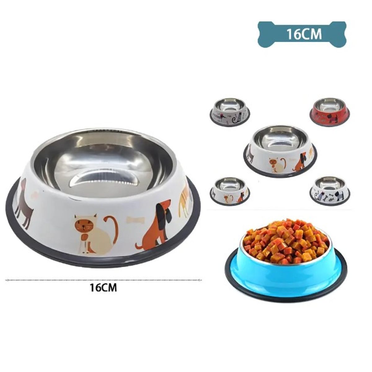 GENERICO - Cuenco Metálico Color Aleatorio 16Cm