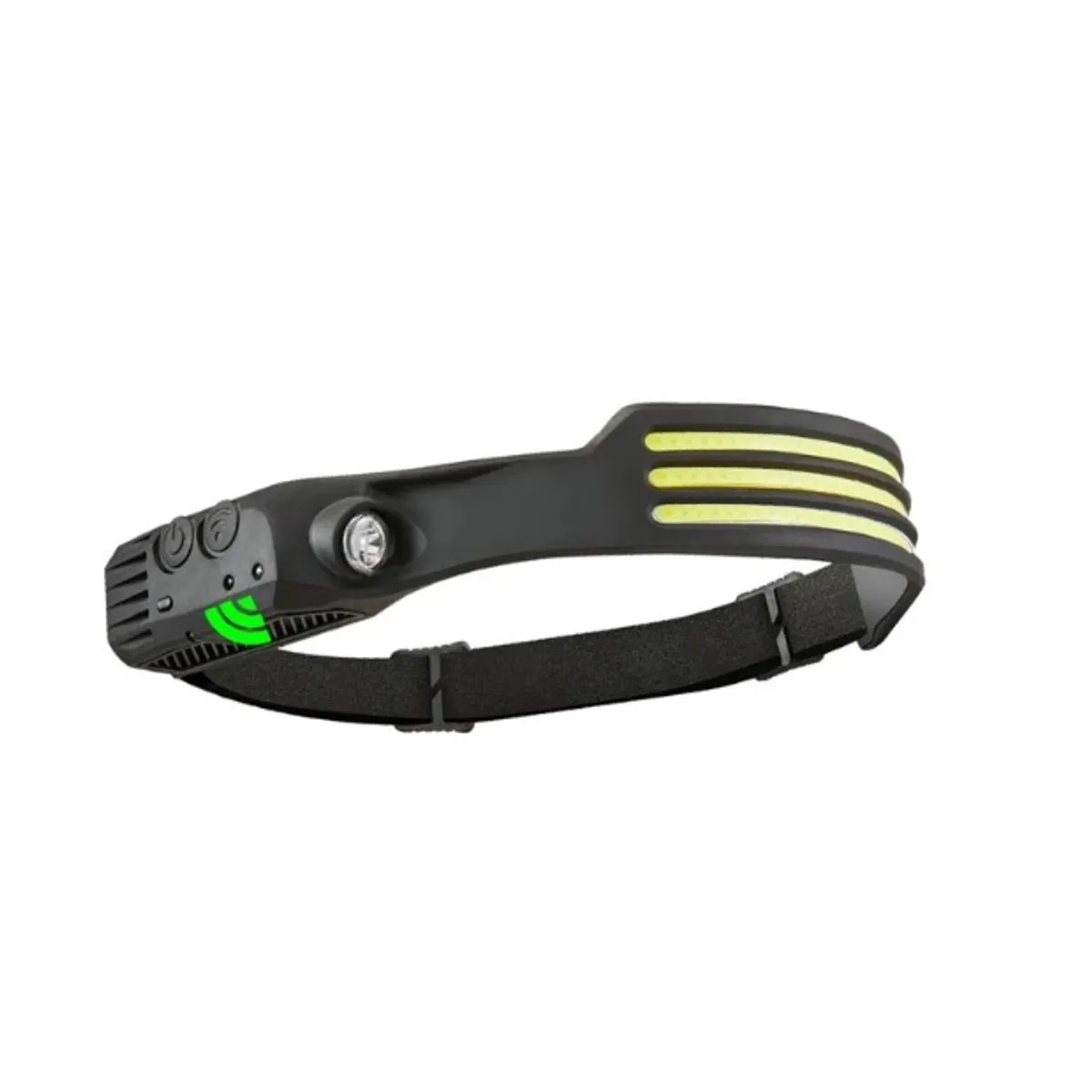 GENERICO - Luz Linterna Cintillo Cabeza 3 Tiras Led Sensor Recargable USB