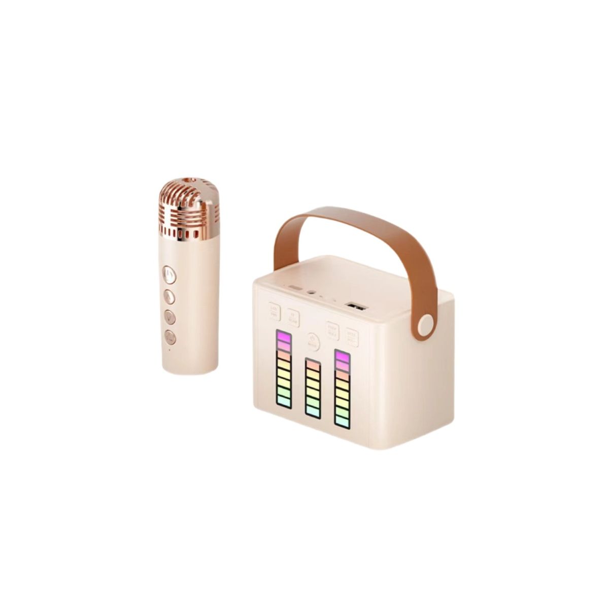 GENERICO - Mini Parlante Karaoke + 1 Micrófono Portátiles