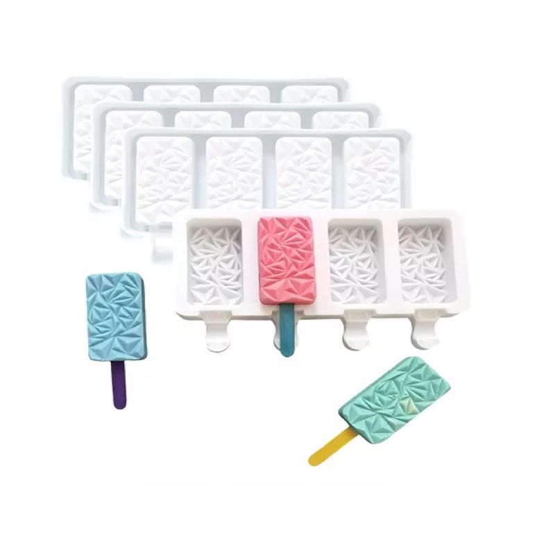 PASTELERIUS - X4 Molde Helados Molde Paletas Moldes De Silicona Reposteria