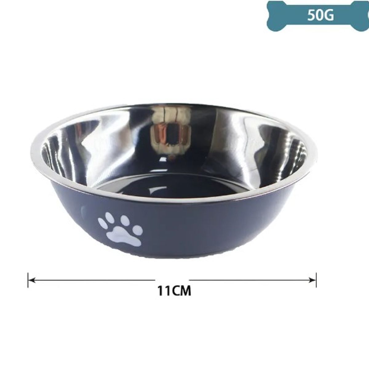 GENERICO - Cuenco Metálico Antideslizante 11Cm