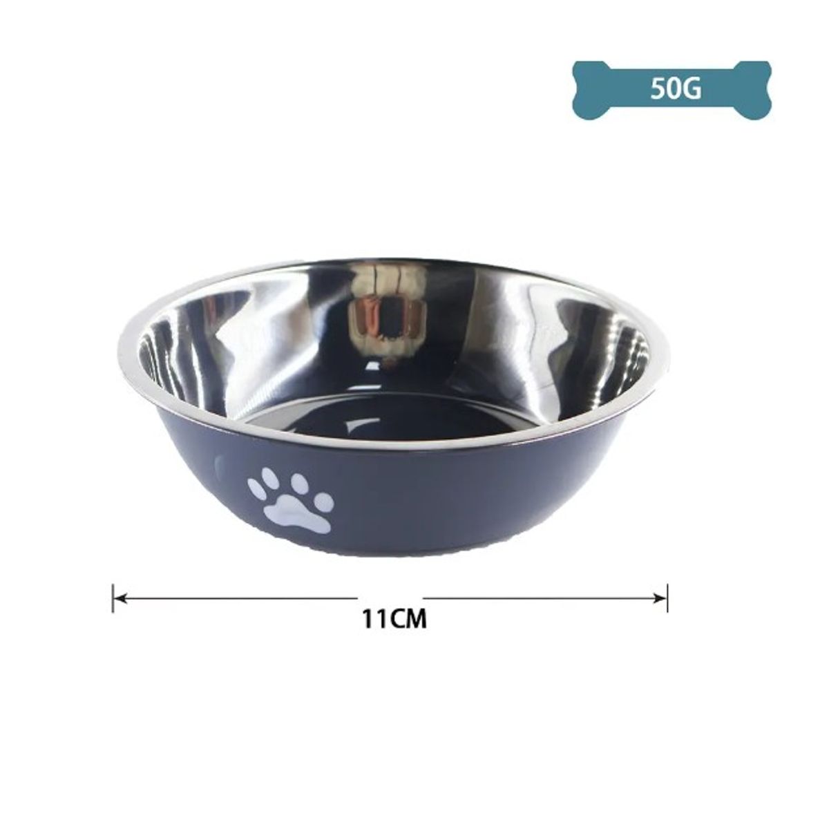 GENERICO - Cuenco Metálico Antideslizante 11Cm