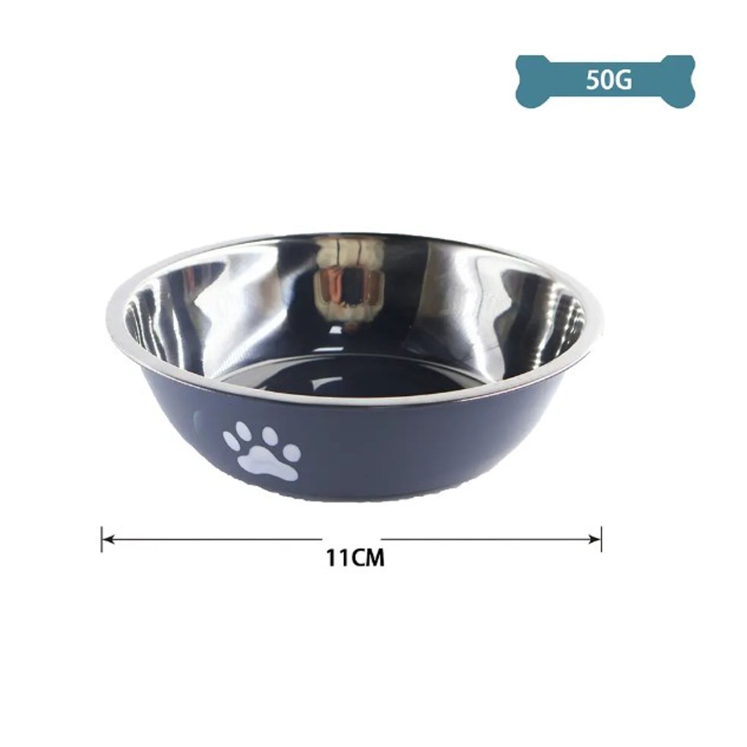 GENERICO Cuenco Metálico Antideslizante 11Cm