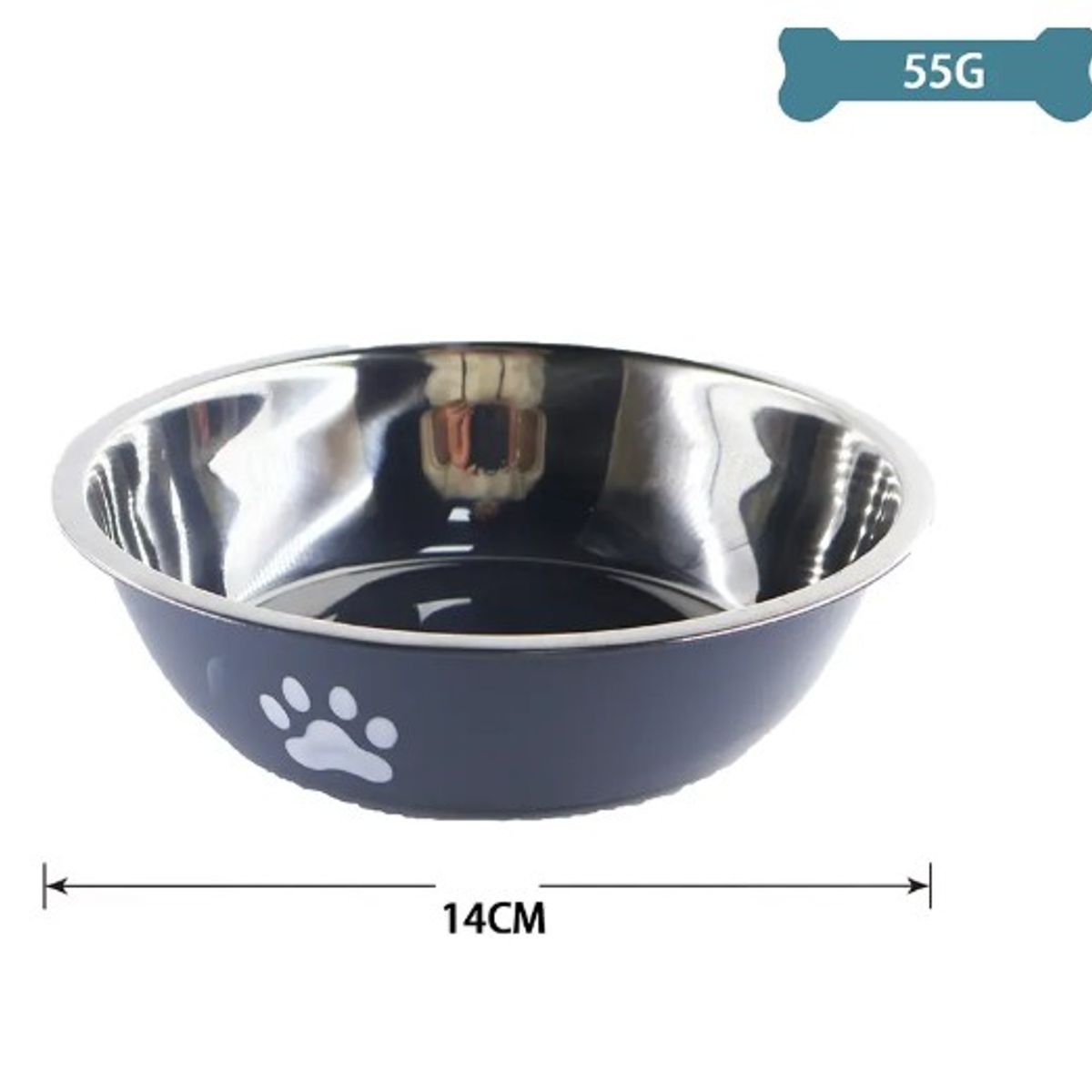 GENERICO - Cuenco Metálico Antideslizante 14Cm