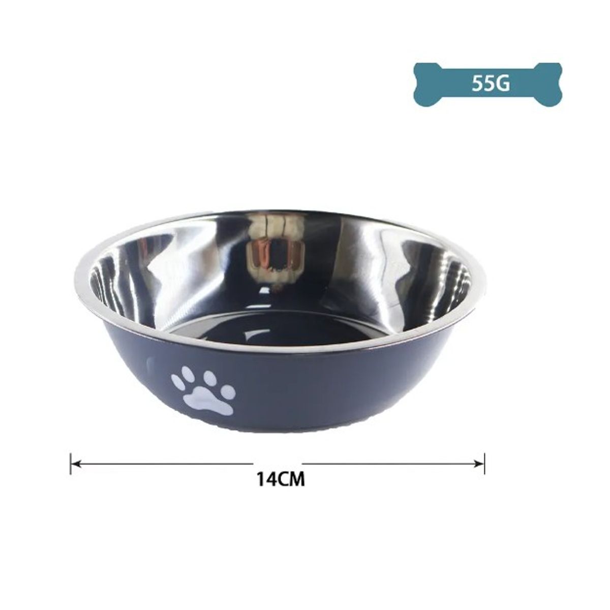 GENERICO - Cuenco Metálico Antideslizante 14Cm