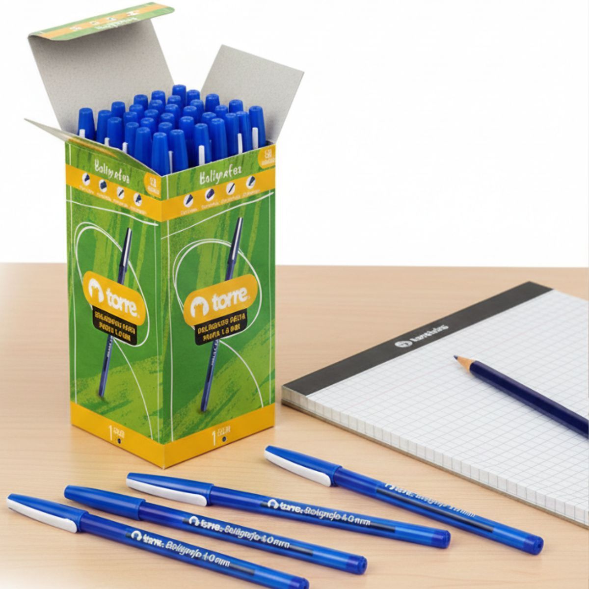 TORRE - Torre Bolígrafo 50 Unidades Azul 1.0