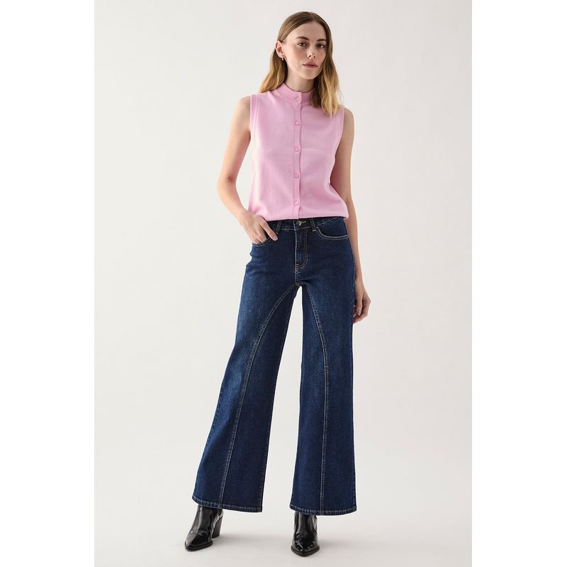 ASH - Jeans Semi Formal Liso Azul Ash