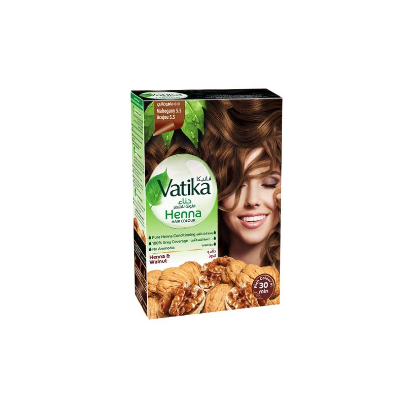 VATIKA NATURALS - Vatika Henna Tintura Coloracion Caoba 6 Sachets