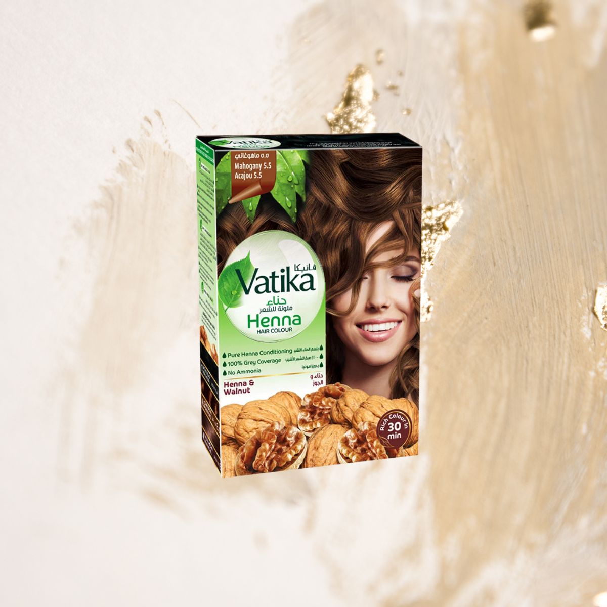 VATIKA NATURALS - Vatika Henna Tintura Coloracion Caoba 6 Sachets