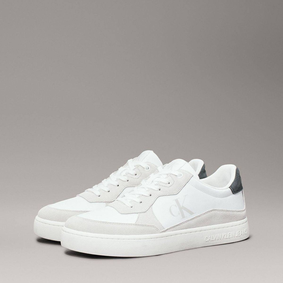 CALVIN KLEIN - Zapatillas Classic Cupsole Iconic Nylon Blanco Calvin Klein