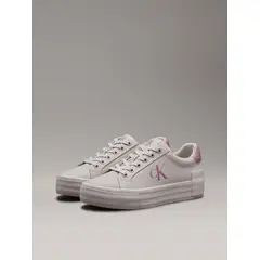 CALVIN KLEIN - Zapatillas de Cuero Vulc Flatform Gris