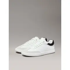CALVIN KLEIN - Zapatillas de Cuero Cupsole Lace Mix Blanco