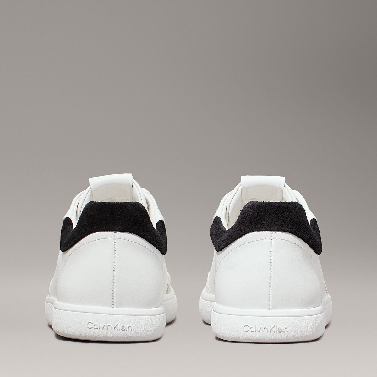 CALVIN KLEIN - Zapatillas de Cuero Cupsole Lace Mix Blanco Calvin Klein