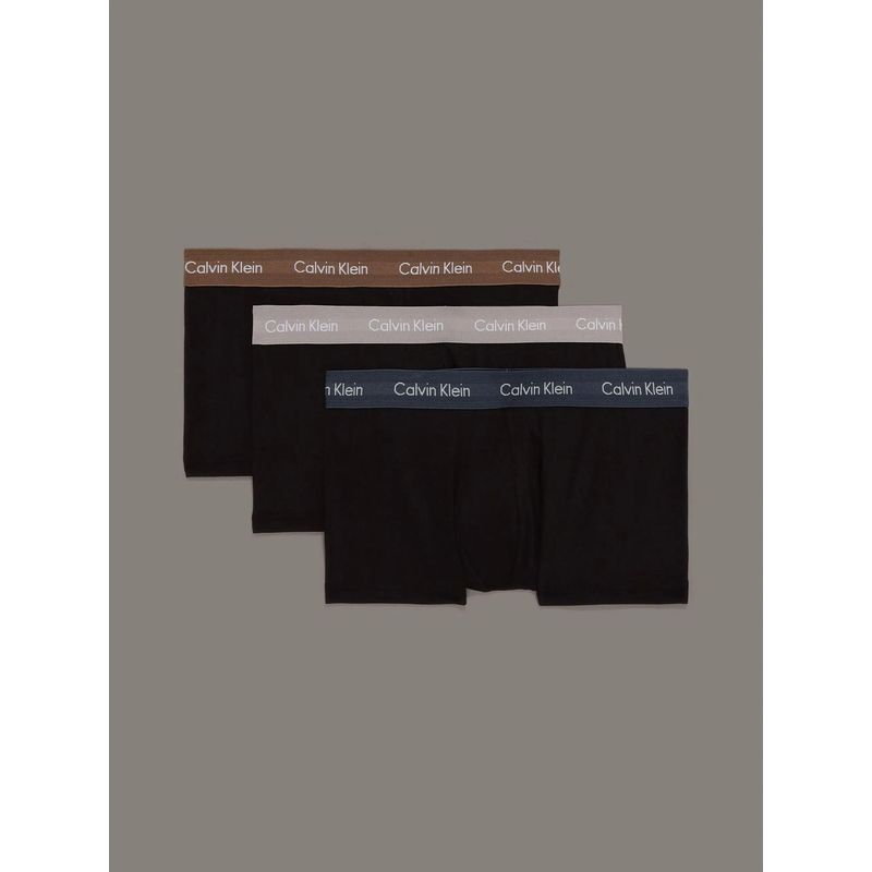 CALVIN KLEIN - Pack 3 Bóxer Low Rise Trunk Cotton Stretch Negro Calvin Klein