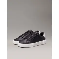 CALVIN KLEIN - Zapatillas de Cuero Cupsole Lace Up Negro