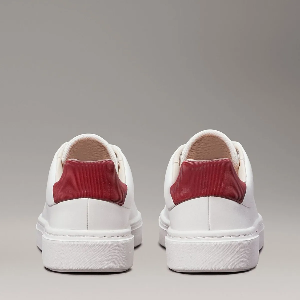 CALVIN KLEIN - Zapatillas de Cuero Cupsole Lace Up Blanco Calvin Klein