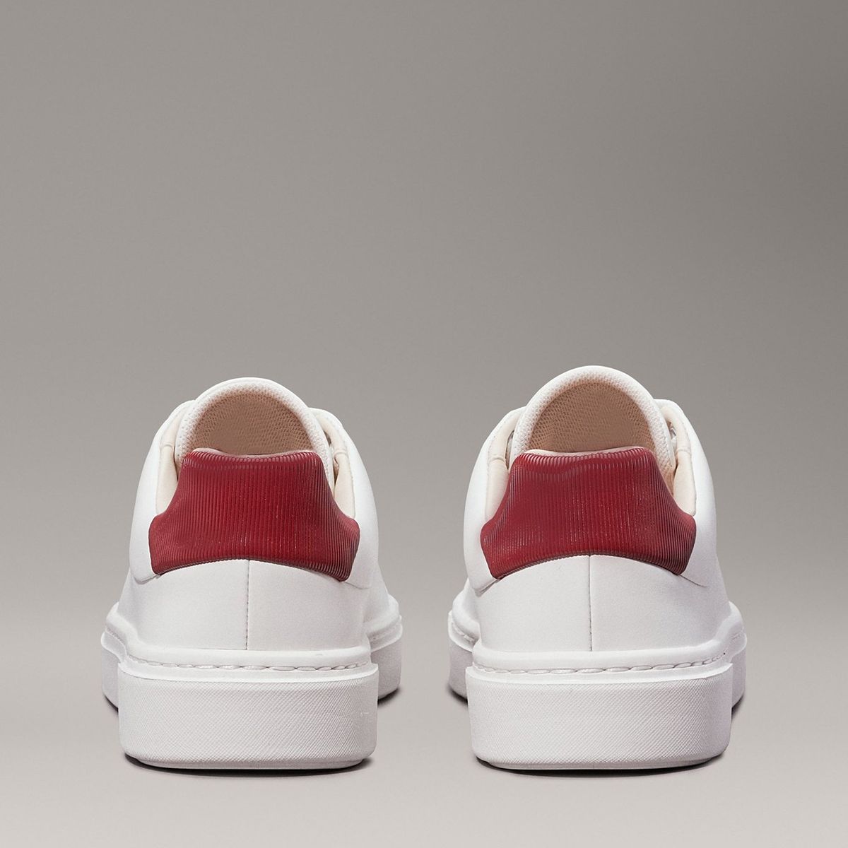 CALVIN KLEIN - Zapatillas de Cuero Cupsole Lace Up Blanco Calvin Klein