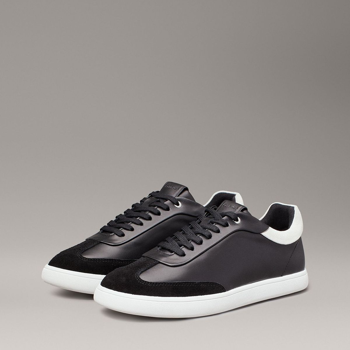 CALVIN KLEIN - Zapatillas de Cuero Cupsole Lace Mix Negro Calvin Klein