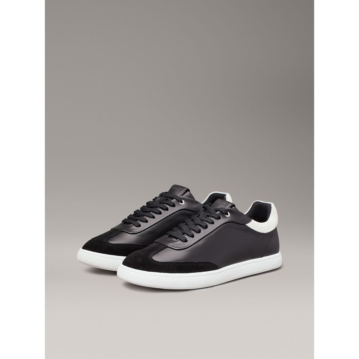 CALVIN KLEIN - Zapatillas de Cuero Cupsole Lace Mix Negro Calvin Klein