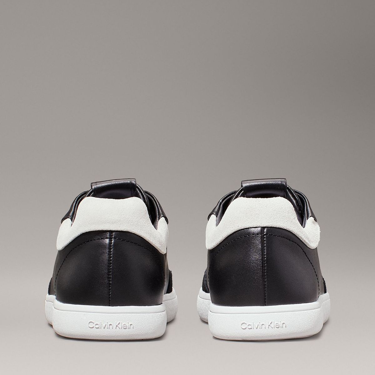 CALVIN KLEIN - Zapatillas de Cuero Cupsole Lace Mix Negro Calvin Klein