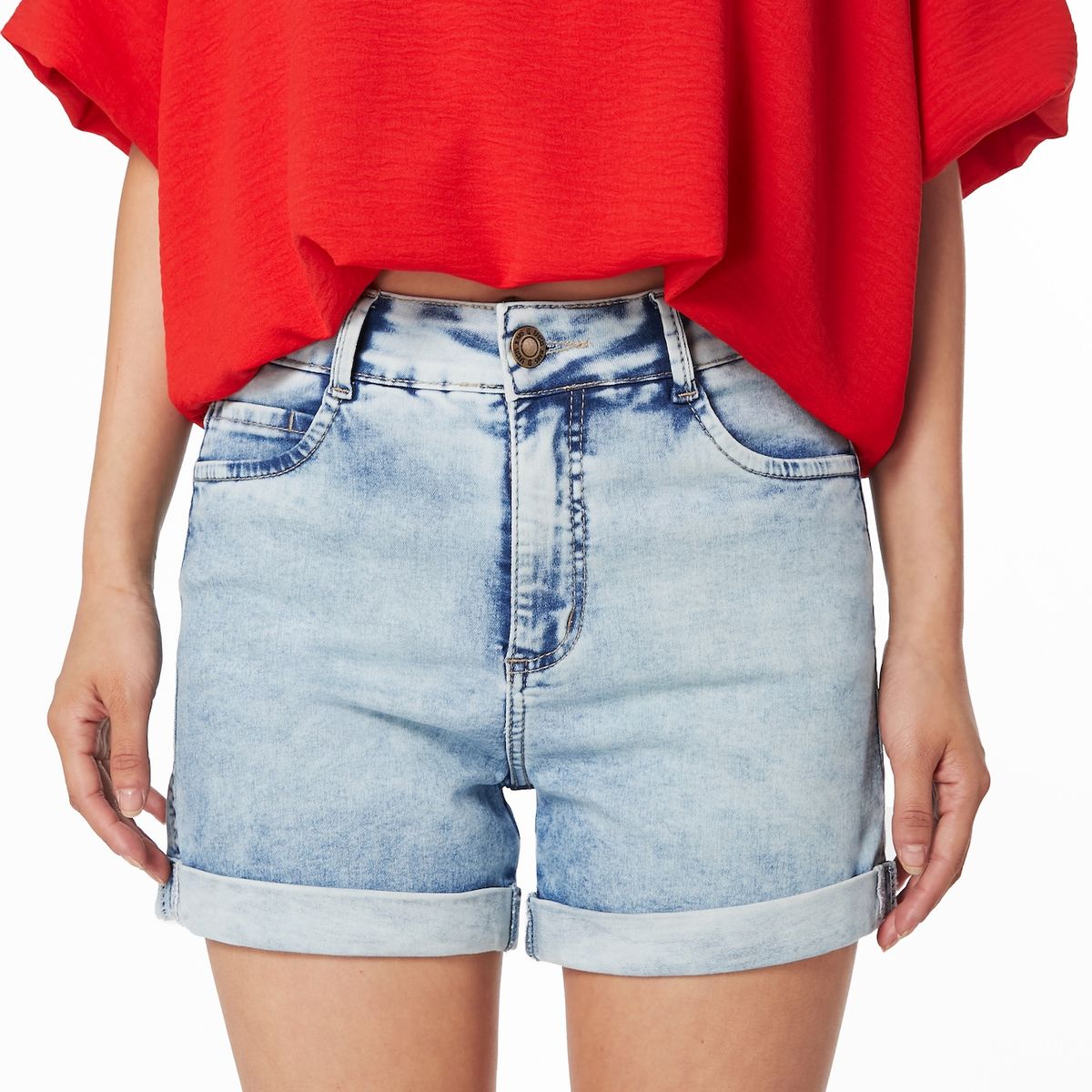 EFESIS - SHORT NEW CALCIS ROLL UP CELESTE - Celeste