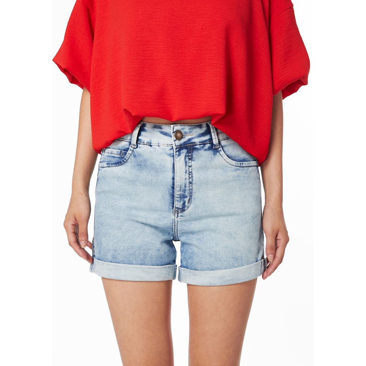 EFESIS - SHORT NEW CALCIS ROLL UP CELESTE - Celeste