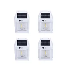 GENERICO - Pack 4 Aplique Lampara De Pared Solar Foco Con Sensor CF